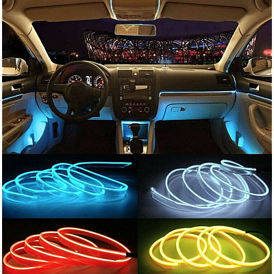 Banda LED Neon Auto  2M ALBASTRA