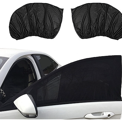 Parasolar auto elastic din plasa negru