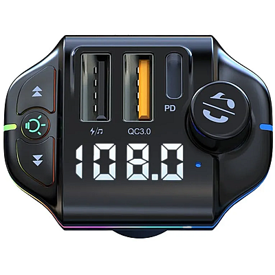 Modulator Fm auto Rgb ZTB-A10 - 20W Negru