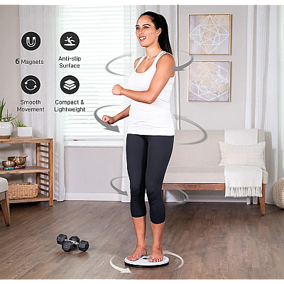 Disc rotativ de fitness cu corzi elastice