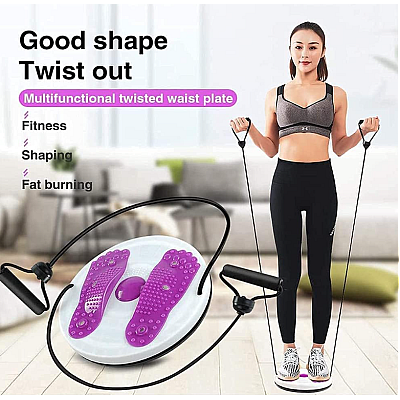 Disc rotativ de fitness cu corzi elastice