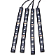 Set 4 benzi 12 LED cu lumina ambientale pentru auto si telecomanda RGB