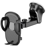 Suport telefon auto cu ventuza pentru bord negru Suport telefon auto cu ventuza pentru bord negru
