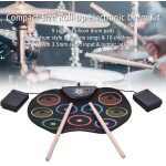 Set Tobe electronice digitale din Silicon cu pedale de picior 9 USB 9 Paduri de tobe colorate Set Tobe electronice digitale din Silicon cu pedale de picior 9 USB 9 Paduri de tobe colorate