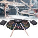 Set Tobe electronice digitale din Silicon cu pedale de picior 9 USB 9 Paduri de tobe colorate Set Tobe electronice digitale din Silicon cu pedale de picior 9 USB 9 Paduri de tobe colorate