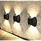 Set 4 lampi solare exterioare pentru perete iluminare sus jos 2 Led 2V