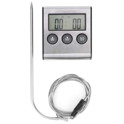 Termometru pentru carne cu afisaj si temporizator 0 250 grade C Termometru pentru carne cu afisaj si temporizator 0 250 grade C