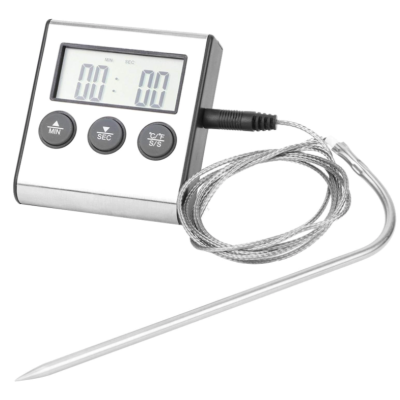 Termometru pentru carne cu afisaj si temporizator 0 250 grade C Termometru pentru carne cu afisaj si temporizator 0 250 grade C
