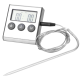 Termometru pentru carne cu afisaj si temporizator 0 250 grade C Termometru pentru carne cu afisaj si temporizator 0 250 grade C