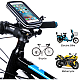 Suport husa telefon mobil LX 01 pentru bicicleta si motocicleta rezistent apa si socuri  touchscreen rotativ negru