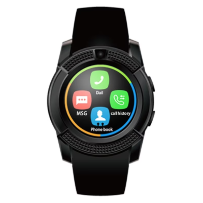 Smartwatch V8 HandsFree Bluetooth 3.0 Micro SIM Android Camera 1.3MP Negru Smartwatch V8 HandsFree Bluetooth 3.0 Micro SIM Android Camera 1.3MP Negru