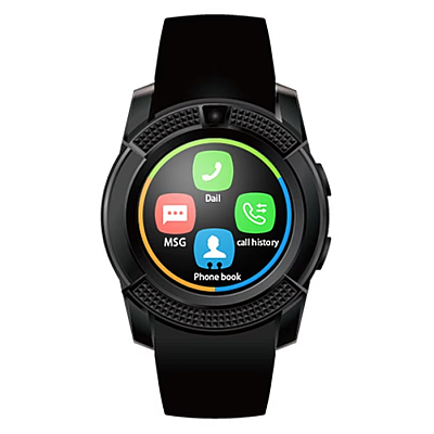 Smartwatch V8 HandsFree Bluetooth 3.0 Micro SIM Android Camera 1.3MP Negru