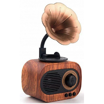 Boxa tip gramofon cu wireless din lemn B5