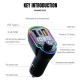 Modulator FM Bluetooth 5.0 Incarcare rapida MP3 Player Tip C PD 20W USB QC 3.0 ZTB A8 Modulator FM Bluetooth 5.0 Incarcare rapida MP3 Player Tip C PD 20W USB QC 3.0 ZTB A8