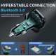 Modulator FM C33 Radio functie Bluetooth Led Multicolor USB A USB C Negru Modulator FM C33 Radio functie Bluetooth Led Multicolor USB A USB C Negru