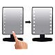 Oglinda pentru machiaj 16 LEDuri ecran tactil cu baza suport bijuterii Usb Alb