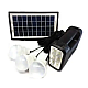 Kit solar GD-Lite 8017 este dotat cu dispozitive USB cu 3 becuri si leduri