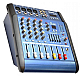 Mixer audio profesional cu amplificare putere 2x250 W 4 canale 16 efecte egalizator 5 benzi