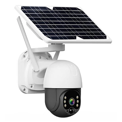 Camera de supraveghere Wifi cu Panou Solar Atasat si Senzor de Miscare alert PTZ