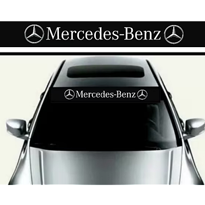 Stiker parasolar auto sau haion/parbriz  MERCEDES 125 X 15 cm