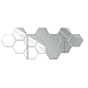 Set 50 Oglinzi Design Hexagon MICI 8 x 8 - Oglinzi Decorative Acrilice Cristal - Diamant - Fagure 50 bucati/set