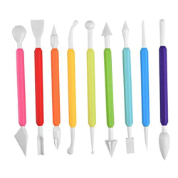 Set 9 ustensile modelatoare pentru fondant Set 9 ustensile modelatoare pentru fondant