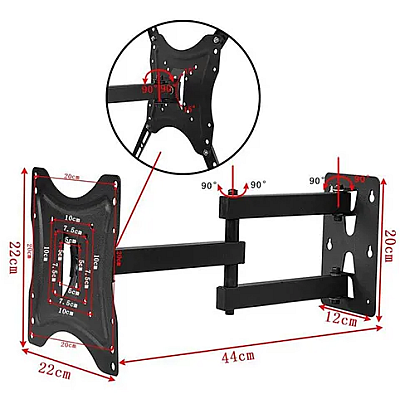 Suport Perete Tv HDL-117B-2 Doua Brate Reglabil 14"-55"