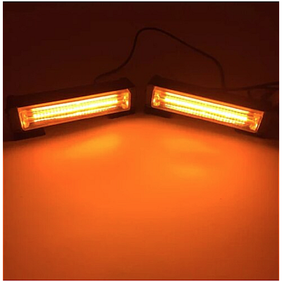 Set 2X Rampa avertizare galbena 3 LED COB