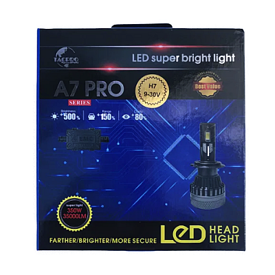 Becuri cu Led H7, Canbus, A7PRO, 350W, 6000K, 35000 lm