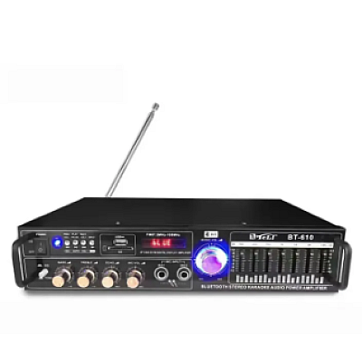 Amplificator de karaoke digital portabil cu Bluetooth egalizator USB Si intrare auxiliara Amplificator de karaoke digital portabil cu Bluetooth egalizator USB Si intrare auxiliara