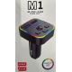 Transmitator Muzical FM Auto M1 USBx2 Negru Transmitator Muzical FM Auto M1 USBx2 Negru