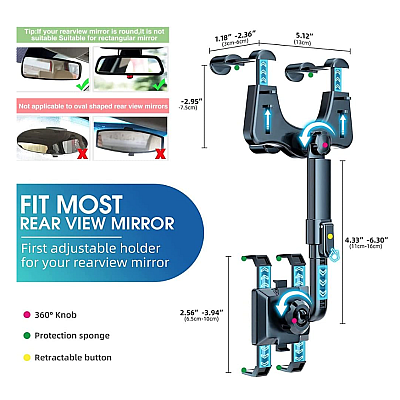 Suport Telefon Mobil cu prindere la Oglinda Retrovizoare ZJ 099 COD
