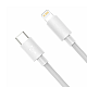 Cablu de date/incarcare USB Type C to Lightning lungime 2 metri ALB