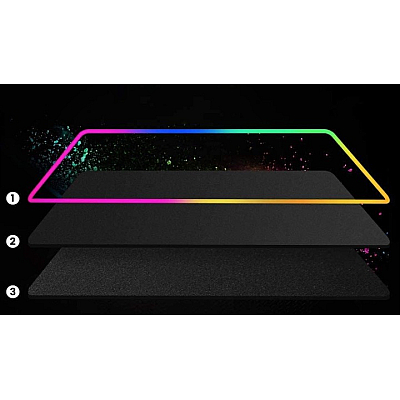 Mouse pad gaming FGD-02 cu iluminare LED RGB