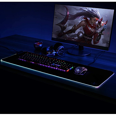 Mouse pad gaming FGD-02 cu iluminare LED RGB