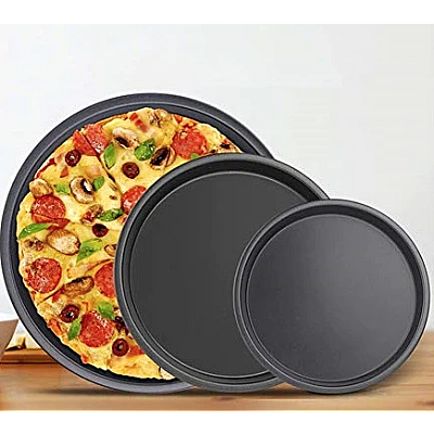 Set 3 tavi rotunde pentru pizza din teflon