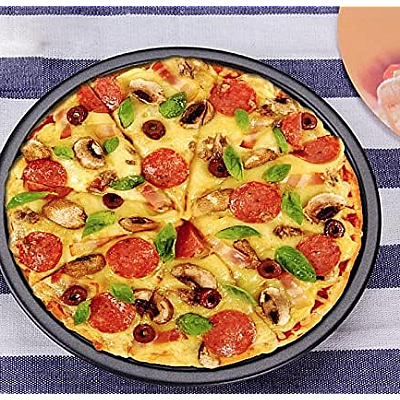 Set 3 tavi rotunde pentru pizza din teflon