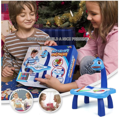 Masuta Pentru Desenat Albastra cu Proiector si Diapozitive  20 x 15 cm Masuta Pentru Desenat Albastra cu Proiector si Diapozitive  20 x 15 cm