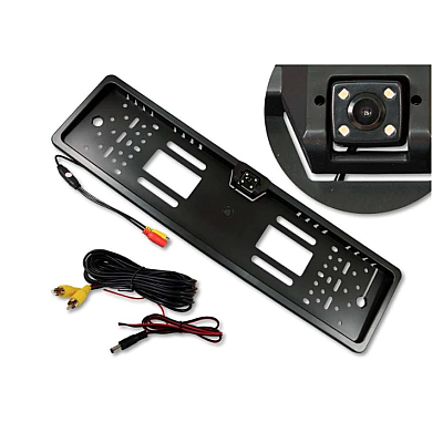 Suport pentru numar auto cu camera video marsarier incorporata