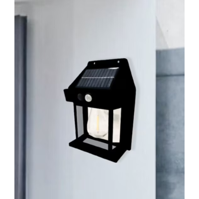 Lampa Led solara CB 888 cu senzor de lumina pentru perete putere 3W Negru Lampa Led solara CB 888 cu senzor de lumina pentru perete putere 3W Negru