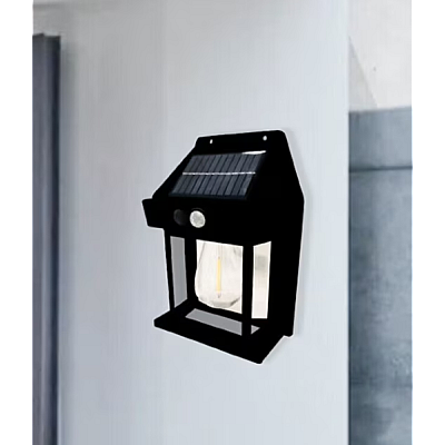 Lampa Led solara CB 888 cu senzor de lumina pentru perete putere 3W Negru