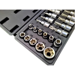 Trusa 29 piese Chei Tubulare Torx si Capete Biti Torx Trusa 29 piese Chei Tubulare Torx si Capete Biti Torx