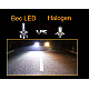 Set 2 becuri LED H11 F2 COB Canbus, 100W, lumina alb-rece, 12.000 lumeni