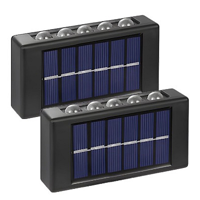 UB Set 2 Lampi Solare de Perete cu 5 led Iluminare Sus Jos