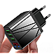 Incarcator PRIZA 3 USB cu DISPLAY LED Inteligent negru Adaptor 220V