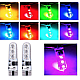 Set 2 Becuri T10 LED 12v RGB Cu Telecomanda Auto RU