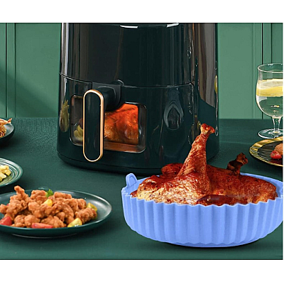 Tava silicon pentru Air Fryer friteuza prajit copt multicolor Tava silicon pentru Air Fryer friteuza prajit copt multicolor