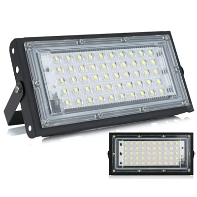 Set 2 Lampa Lucru 220V 50W 50 LED SMD Proiector Dreptunghiular