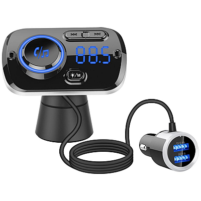 Modulator auto FM BC49BQ Bluetooth 5.0 Fast Charge 3.0 Handsfree Car Kit