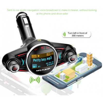Modulator Transmitator FM Auto BT08 Bluetooth 5.0 EDR A2DP Modulator Transmitator FM Auto BT08 Bluetooth 5.0 EDR A2DP